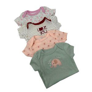 Baby Girl's - 4 Adorable Body Suits - Size‎ 3 - 6 Month